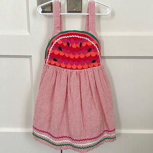 Mini Boden watermelon embellished dress